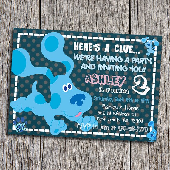 Blue's Clues Birthday Party Invitation by DottyDigitalParty