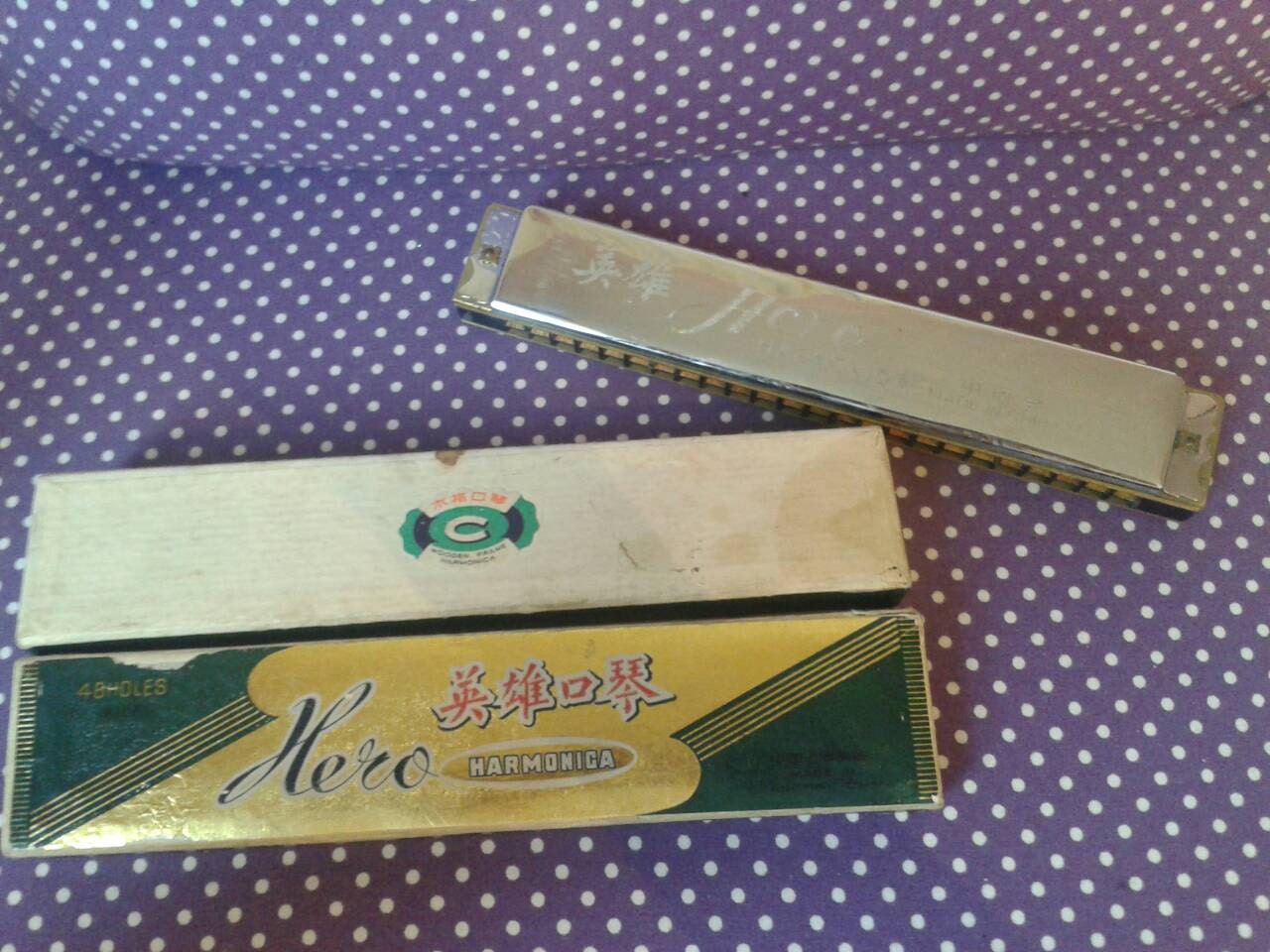 Vintage Hero Harmonica made in shanghai China. Musical