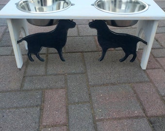 Items similar to Raised Toy Dog or Cat Bowl Stand Naked 