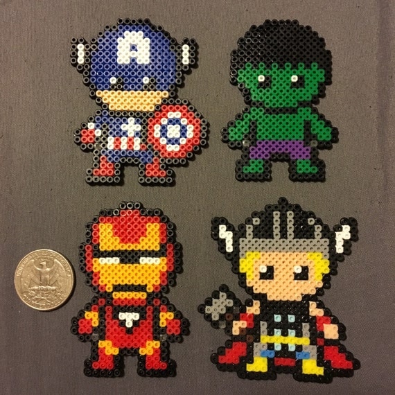 Avengers Perler Beads by LidiasArt on Etsy