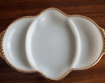 Fire King Divided Relish Dish | Anchor Hocking
