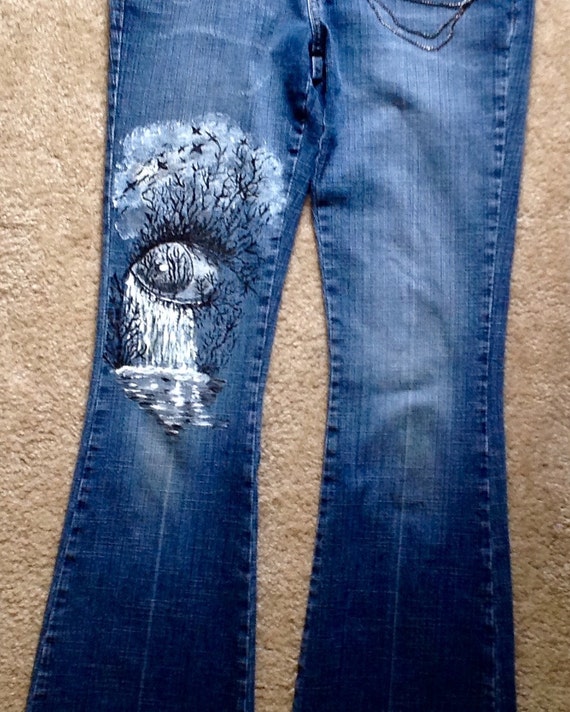 Hand painted jeans