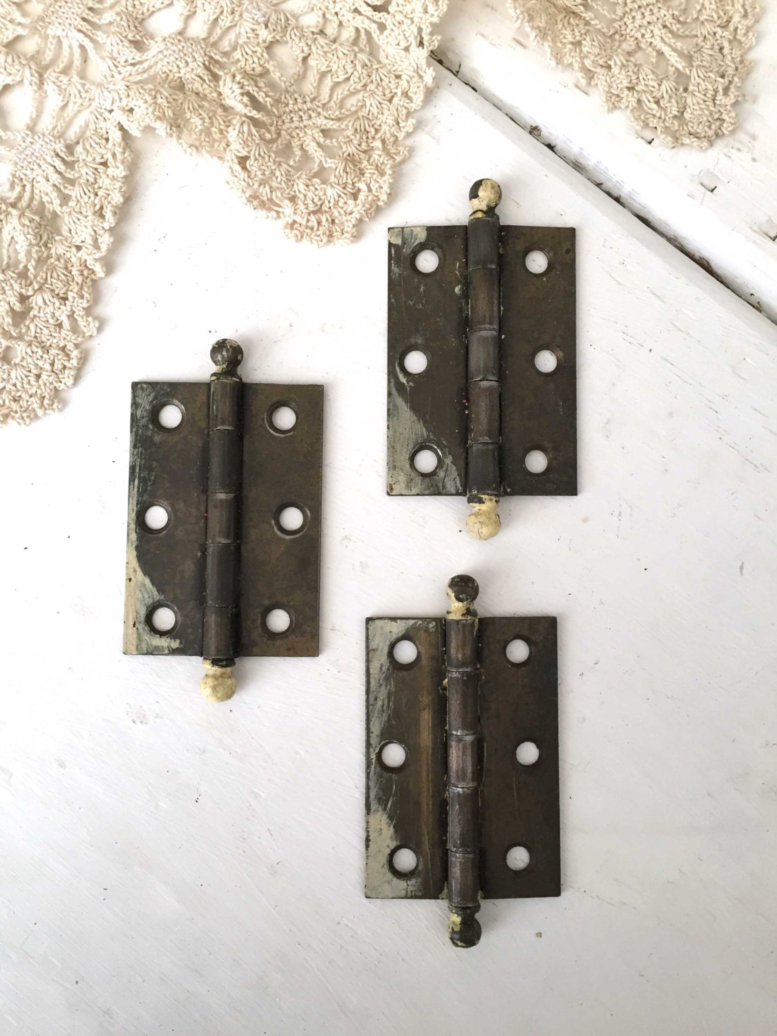 Vintage Metal Hinges Vintage Industrial Hinges Large Metal