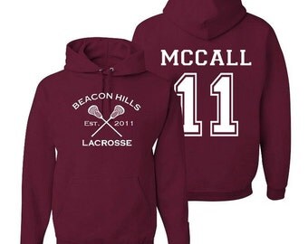 Scott Mccall 11 Teen Wolf Beacon Hills Inspired Lacrosse Adult Fashion Hoodie