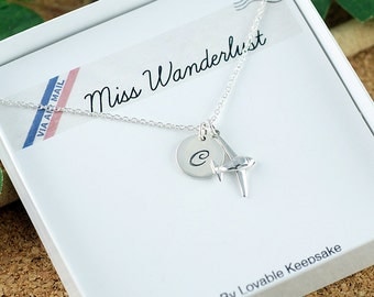 Wanderlust Necklace - Airplane necklace - Wanderlust Jewelry - Gift for traveler - Travel jewelry - Airplane Jewelry