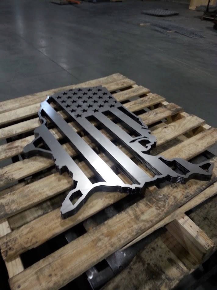 USA Flag Metal Wall Decor