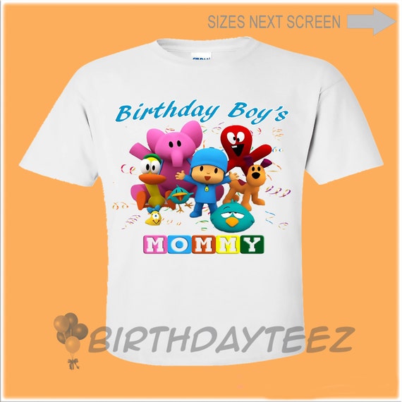 pocoyo birthday t shirts