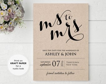 Rustic Save the Date Template Instant Download Wood String