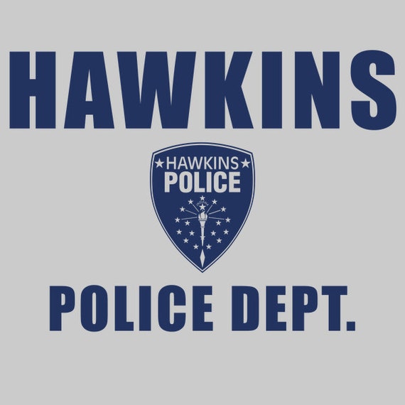 hawkins police department t shirt