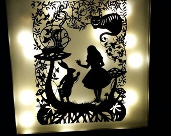 Items similar to Alice Adventures in Wonderland Vinyl Silhouettes- 24 ...