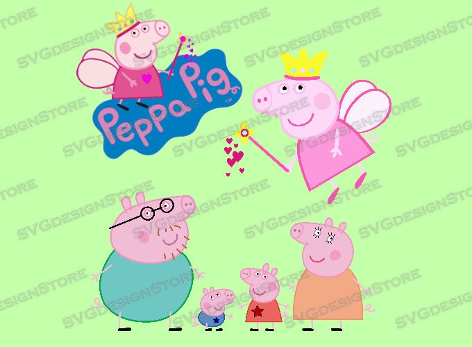 Download Peppa Pig bundle SVG EPS DXF design files by SVGdesignStore