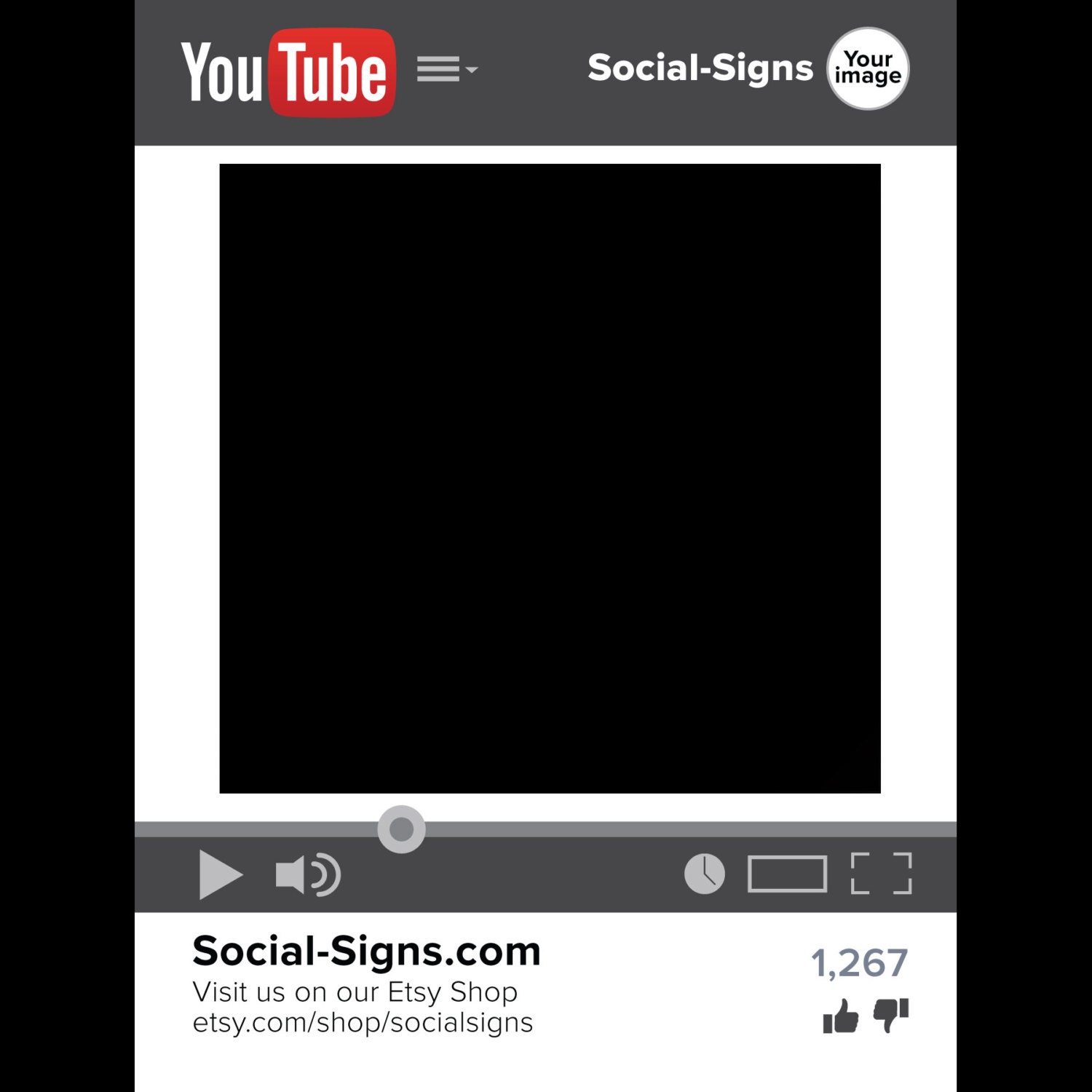 Custom Youtube Photo Booth Prop Frame Sign Sweet by SocialSigns