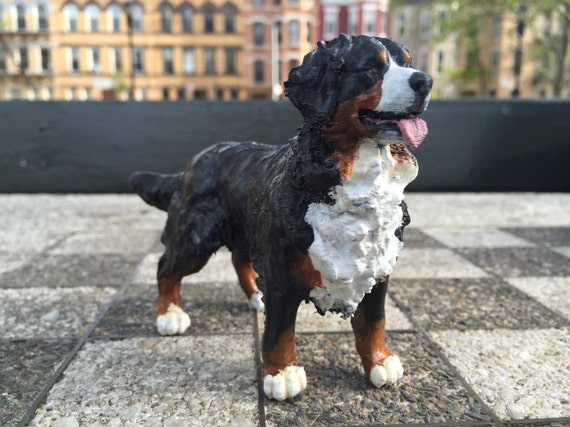 bernese mountain dog sculpture