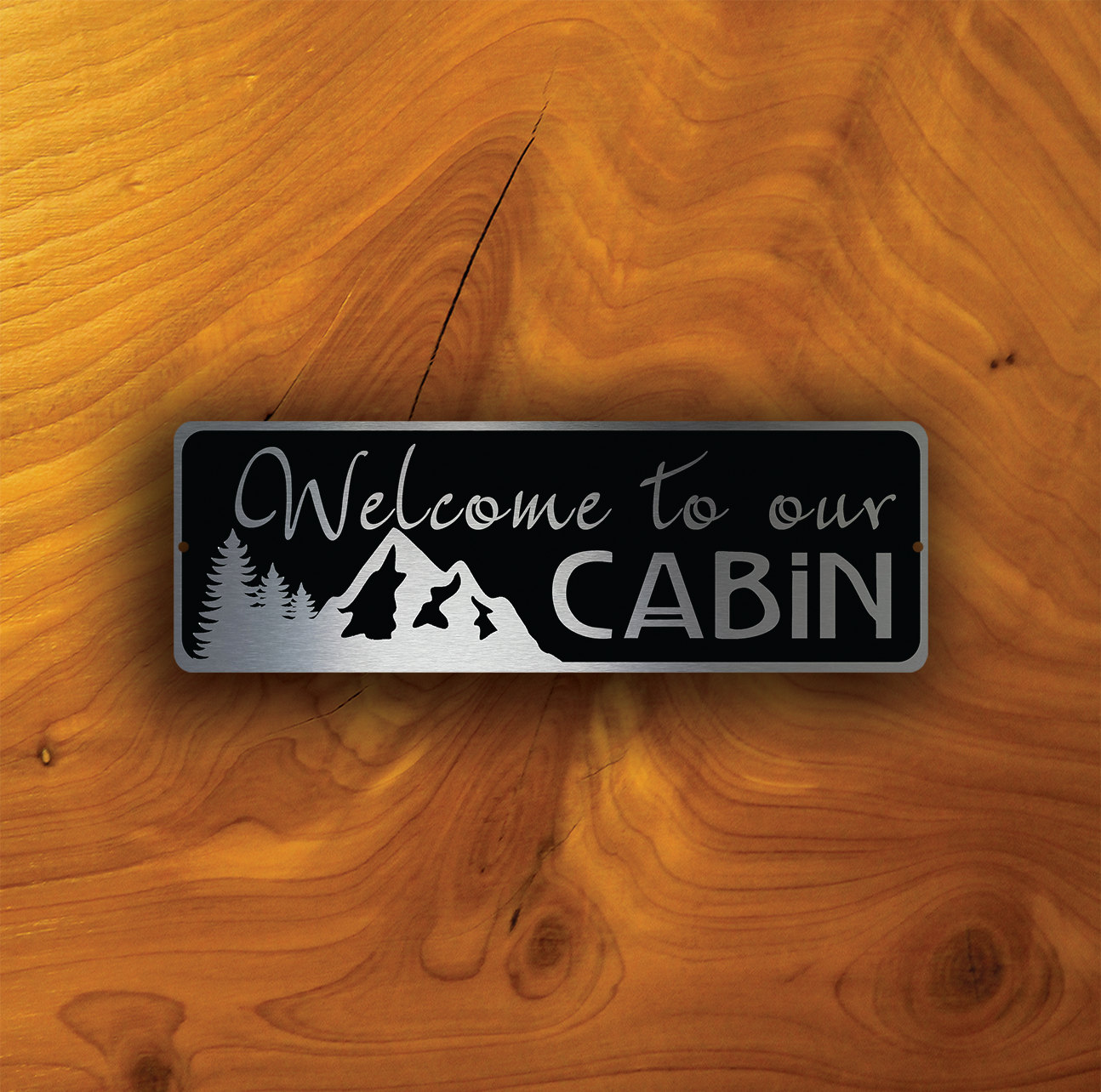 WELCOME CABIN SIGN Outdoor Welcome to our Cabin signs Custom