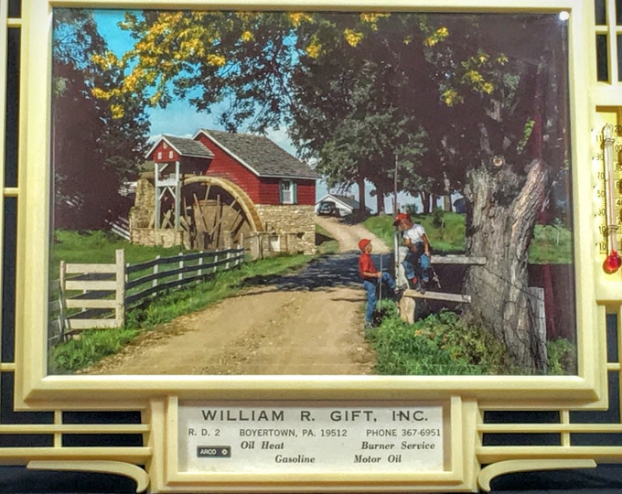 Vintage Advertising Thermometer Calendar Petroliana ARCO Oil