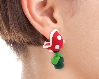 Super Mario Inspired Piranha Plant Earrings