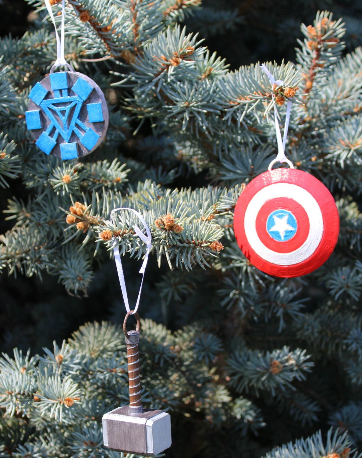 Marvel Christmas Or Everyday Ornaments Thor IronMan Captain