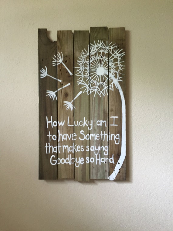 Wooden dandelion sign by Prettyfarnhamcrafts on Etsy