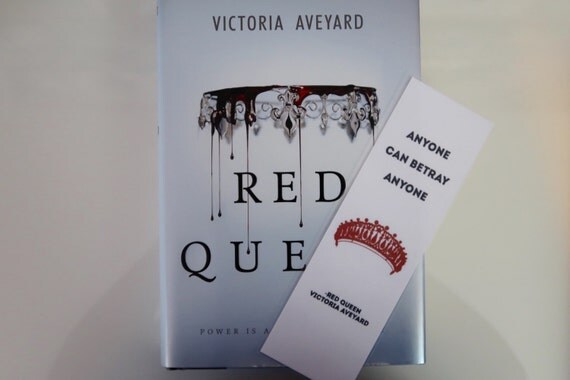 red queen inspired bookmark