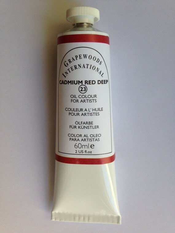 Cadmium red deep oil paint1 new handmade oil color tube60ml