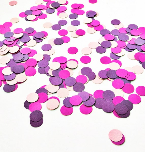 300 Piece Confetti. Purple Hot Pink Light by GlitterDesignsCo