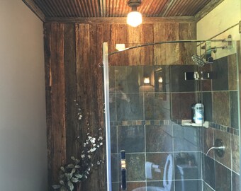 Barn wood and rusted steel