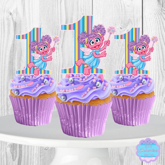 Abby Cadabby Cupcake Toppers Sesame Street by PRINTSbyYohan
