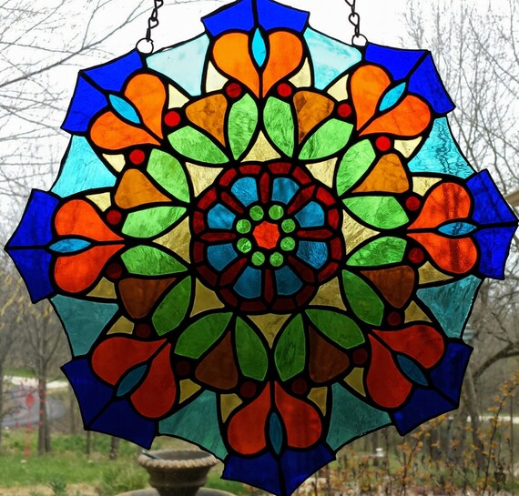 stained glass round easy kaleidoscope patterns
