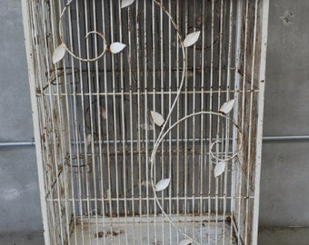 1950's vintage birdcage, with leaf detail