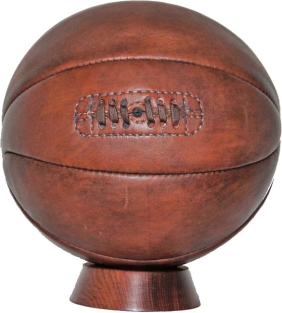 Vintage style leather basketball by Vintagesportsuk on Etsy