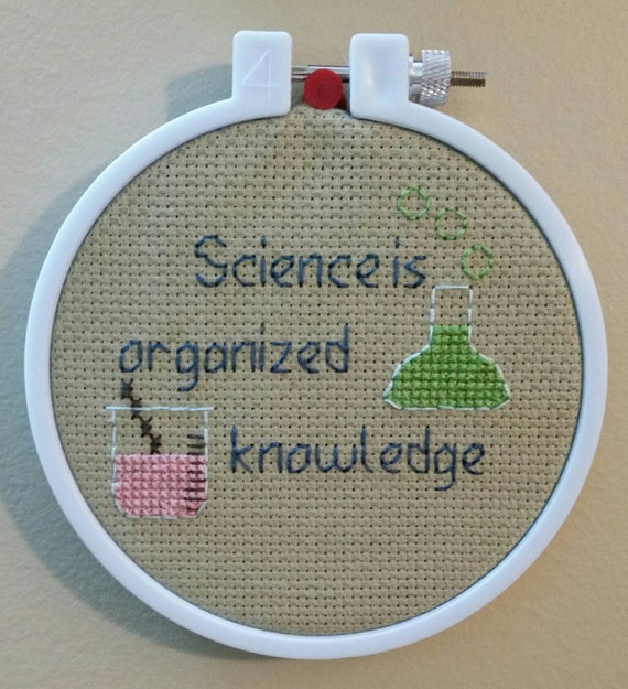 Science cross stitch. by CrossStitchByKatie on Etsy