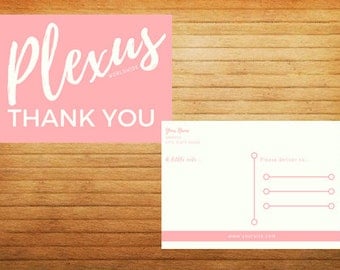 DIGITAL Simple Chic Plexus Thank You Cards - Front & Back