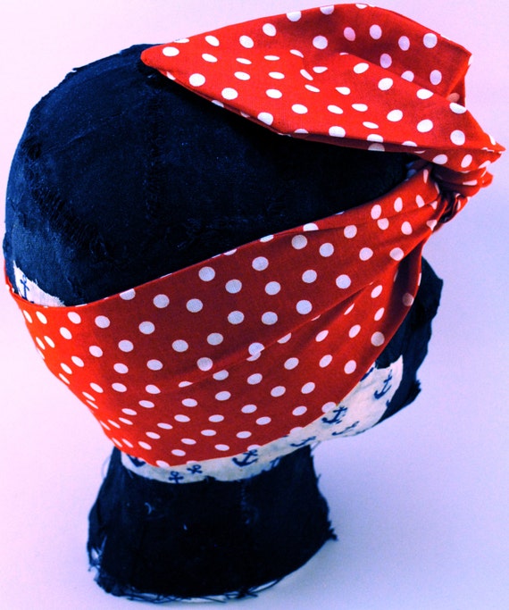 Rosie the Riveter Head Scarf Rockabilly Pinup Vintage Retro