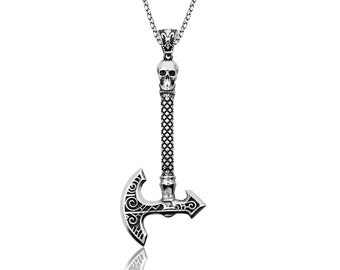 Items similar to Sterling Silver Axe Necklace on Etsy