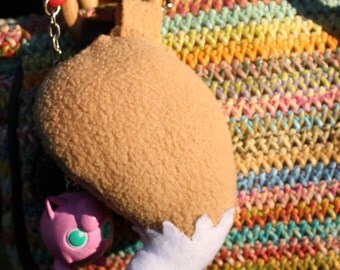 Pokemon inspired Fleece Eevee Tail, Pokemon Keychain, Eevee Fleece Keychain, Pokemon Collectible / Custom Eevee Tail Size /