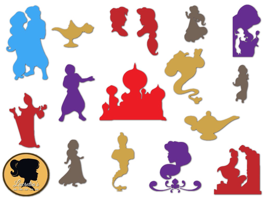 Download Aladdin Svg Princess Jasmine Silhouette Disney Aladdin Set
