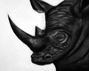 Rhino print | Etsy