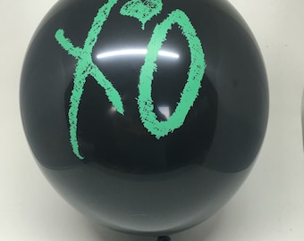 15 Pack - The Weeknd XO balloons - Abel Tesfaye XOTWOD Official Issue xo - Black/Green