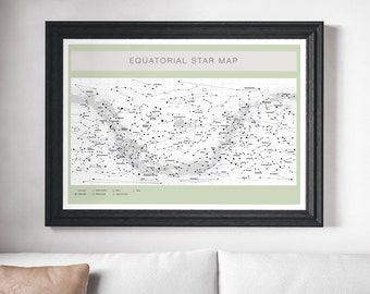 Constellation Map, Star Map, Space Print, Map of Stars, Space Art, Map Print, Astronomy Map, Modern Space Poster, Wall Art Prints
