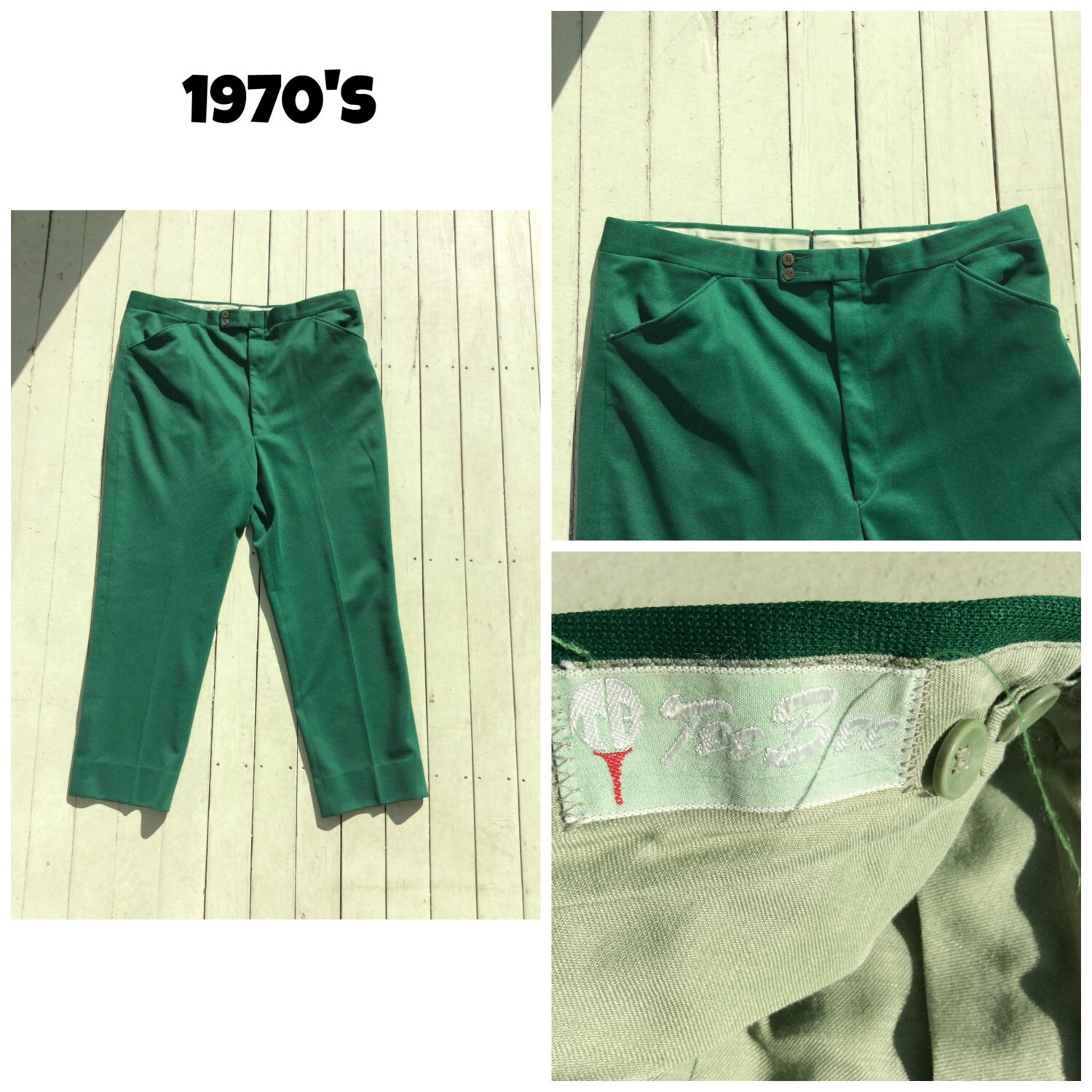 Vintage Golf Pants Double Knit Leisurewear Men's Size XL