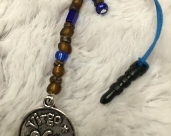 Virgo horoscope phone charm/ dust plug