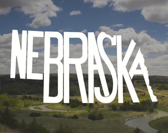 Nebraska Decal, Nebraska Sticker, Laptop Decal, Laptop Sticker, Macbook Decal