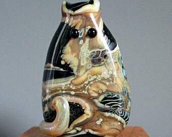 Galactic Cat Bead Handmade Lampwork Focal - Katrina FatCat