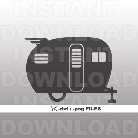 Download Retro Camper DXF FileCamping DXF Filepng & dxf File-Vector