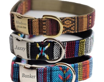 Personalized Tribal Collar - Aztec Laser Engraved Dog Collar
