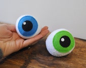 Catnip Eyeballs (Pair) cat toy catnip ball plush eye recycled materials