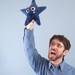 Small Starfish Fleece Plush - Blue Tie Dye