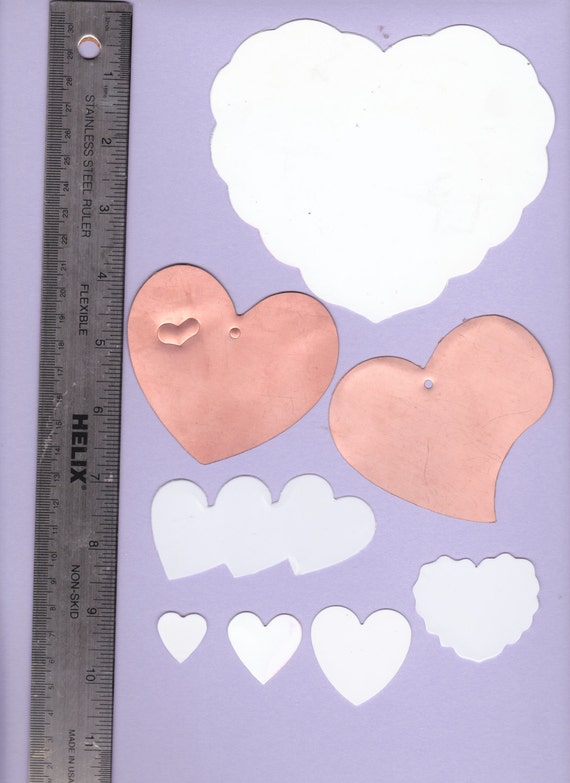 Heart shaped templates 8 templates card making scrap