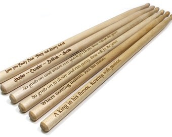 Personalized Drum Sticks,Laser Engraved Drumsticks,Custom Drumsticks,Unique Drumsticks
