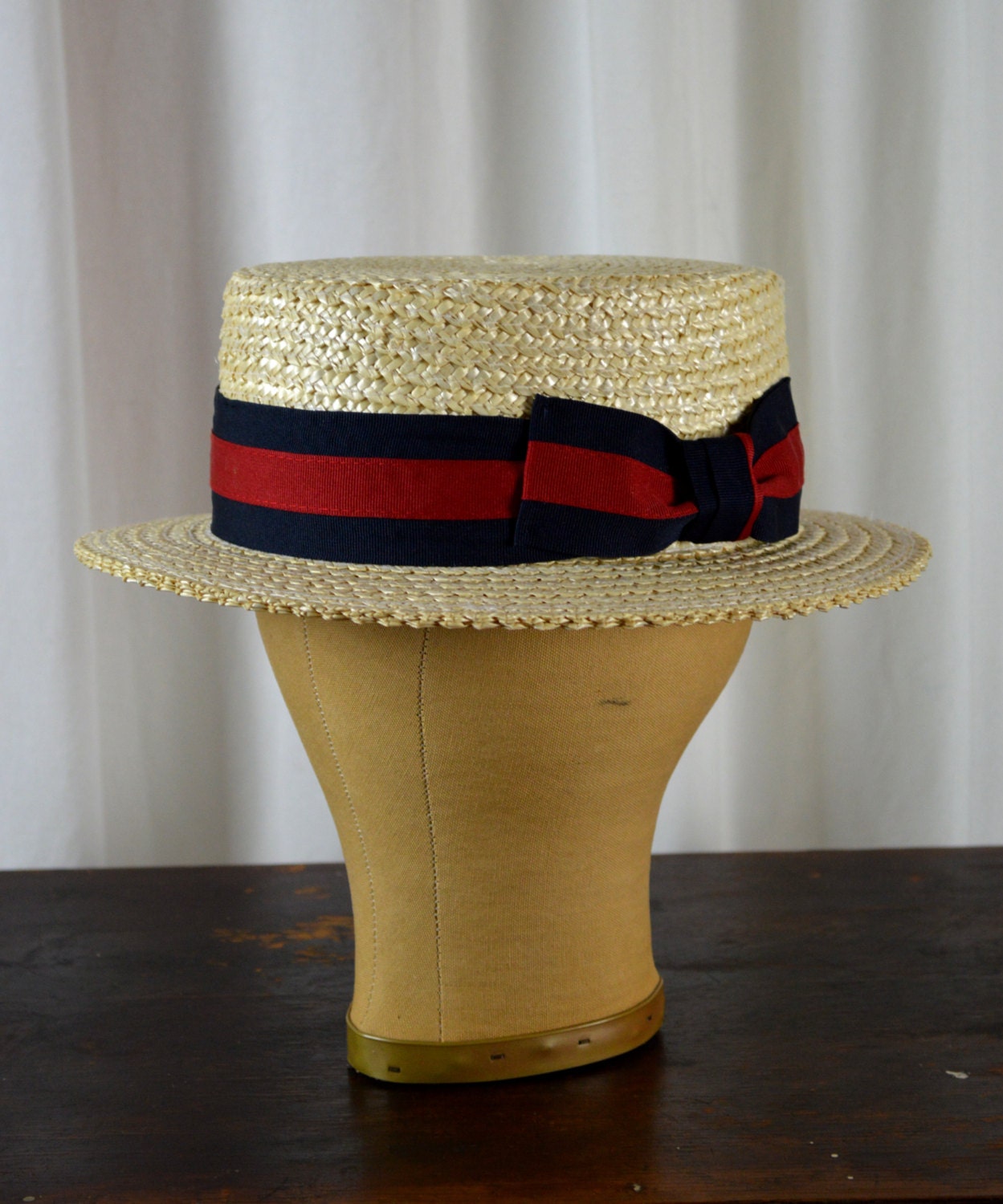 Boater Hat Men's Hat Skimmer Hat 1920's Mens Hat